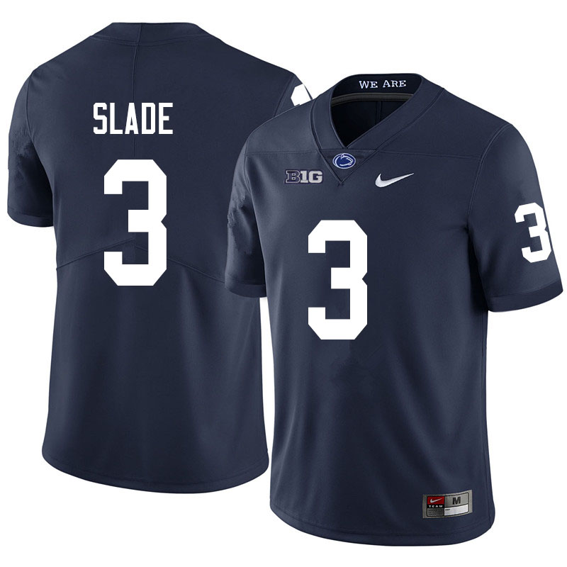 NCAA Nike Men's Penn State Nittany Lions Ricky Slade #3 College Football Authentic Navy Stitched Jersey IRI0798BI